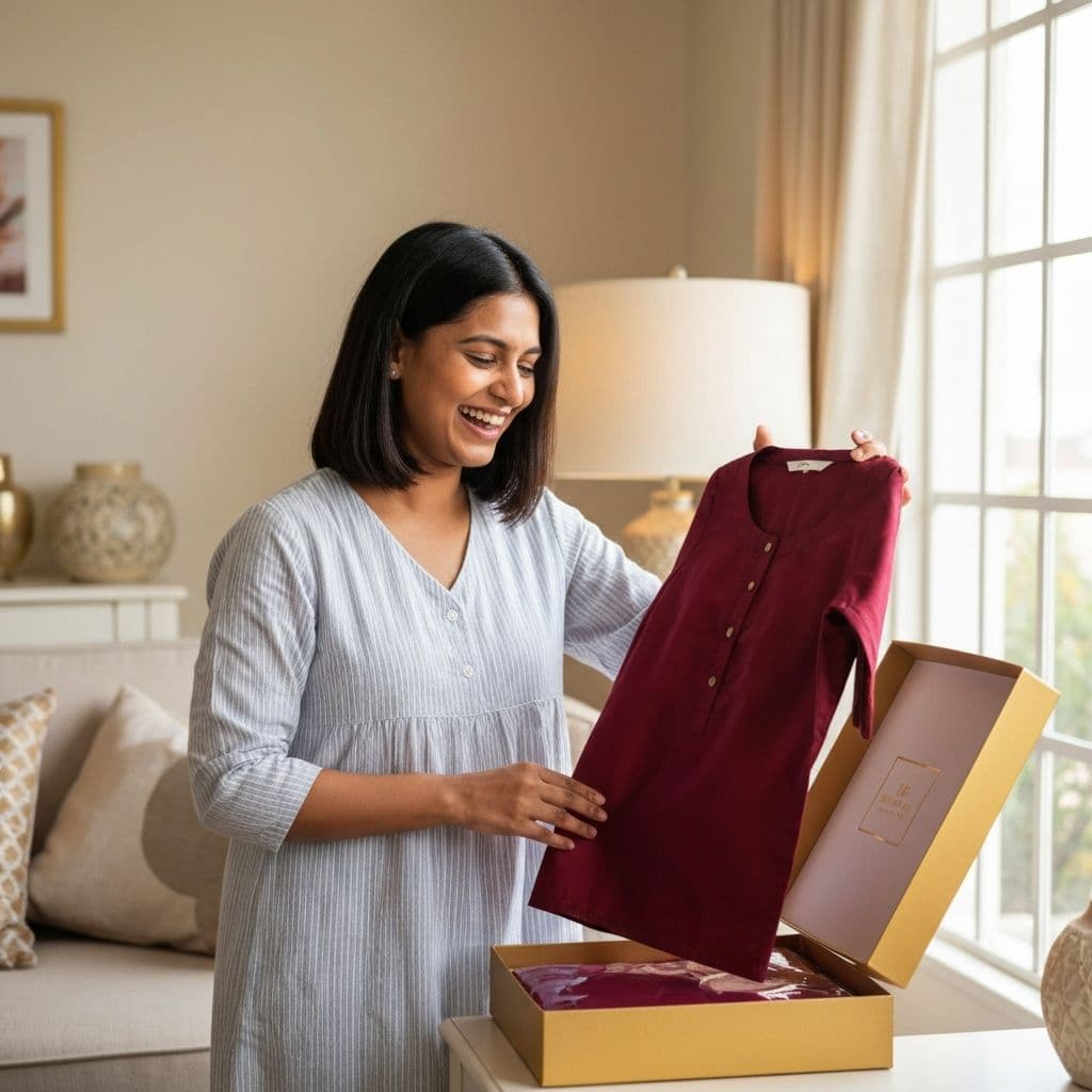 Sneha Verma's review of Maroon Silk Kurta Set