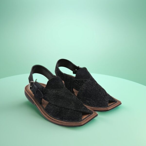 Sabar chappal- premium black material- handmade - Image 2