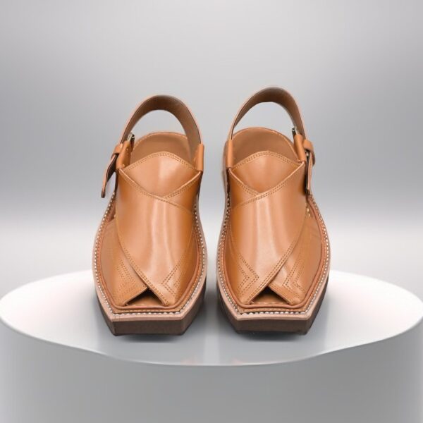 Kaptaan 804 chappal - premium Tan leather - handmade - Image 2