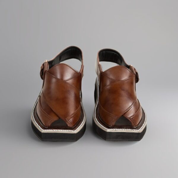 Kaptaan 804 chappal  - premium Dark Brown leather  - Handmade - Image 3