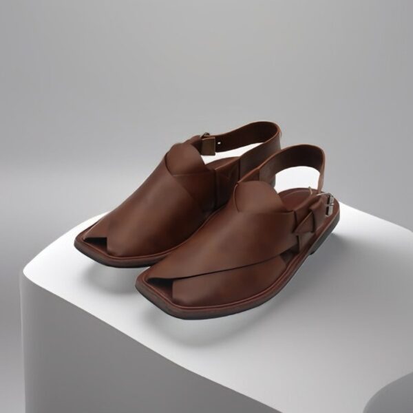 Peshawari Chappal- Premium brown leather-handmade - Image 2