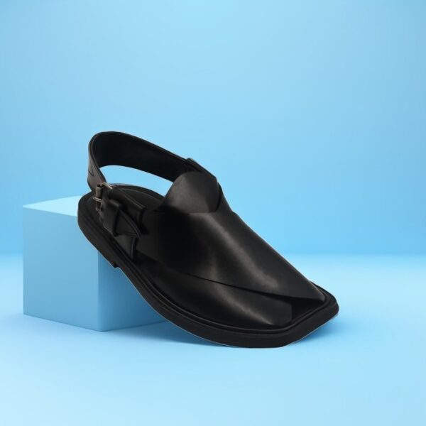 Peshawari Chappal-premium black leather- Handmade