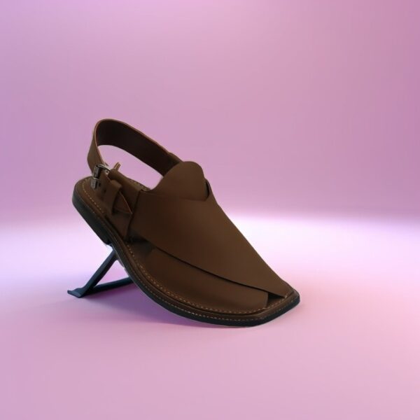 Peshawari Chappal - premium mat brown leather - handmade