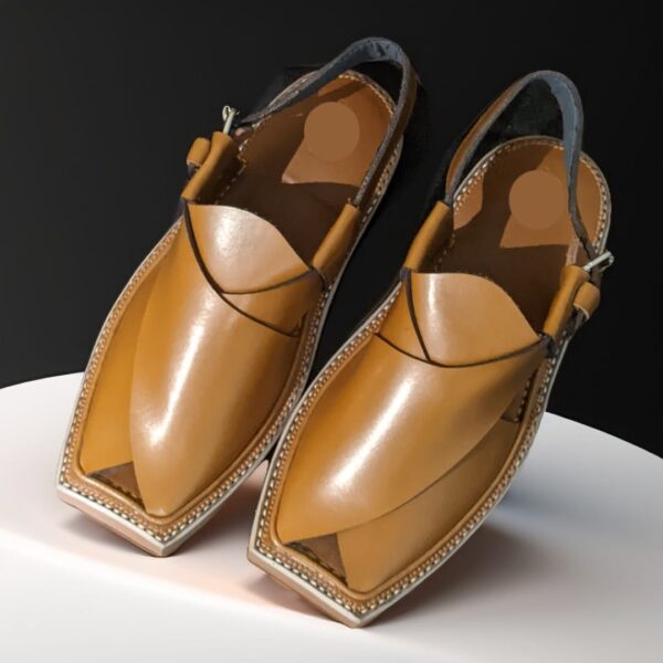 Kaptaan 804 chappal - premium mustard yellow - Handmade - Image 2