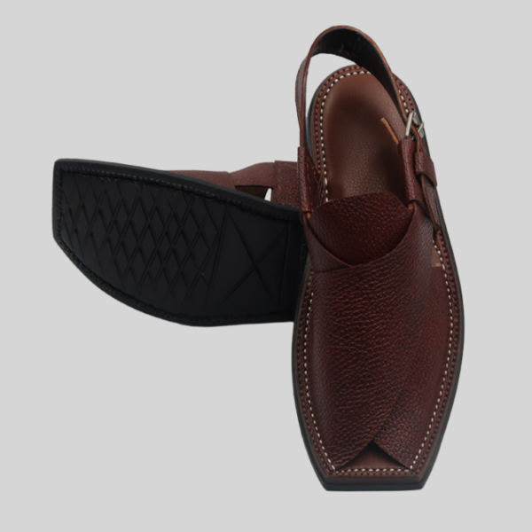 Peshawari Chappal- Premium brown leather-handmade - Image 3