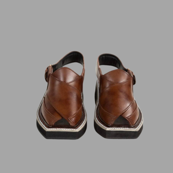 Kaptaan 804 chappal  - premium Dark Brown leather  - Handmade - Image 4