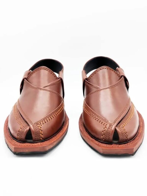 Norozi Chappal - Premium Brown leather- Handmade - Image 3