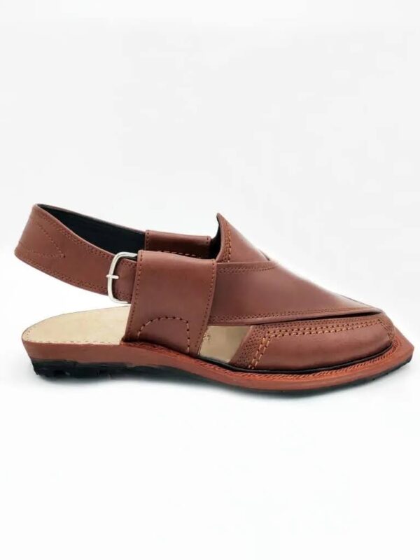 Norozi Chappal - Premium Brown leather- Handmade - Image 4