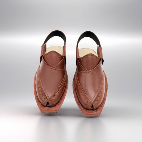 Norozi Chappal - Premium Brown leather- Handmade - Image 2