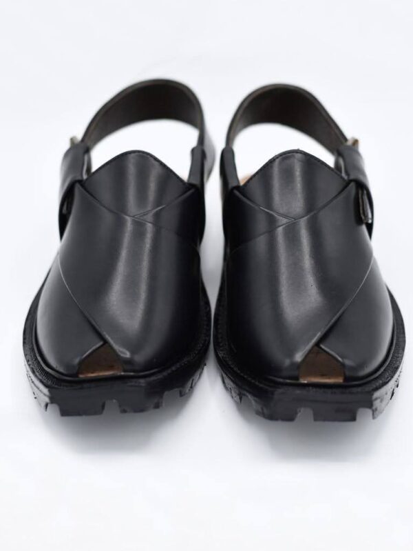 Norozi Chappal - Premium Black leather-Handmade - Image 4